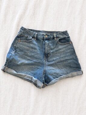 American Eagle Outfitters Medium Blue High-Rise Jean Shorts